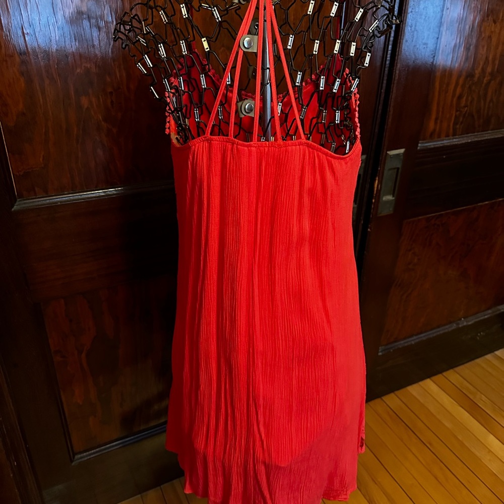 Coral colored dress